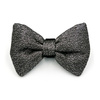 Shimmering silver and black bow tie for a dog; carnival New Year's Eve decorative bow Psiakrew
