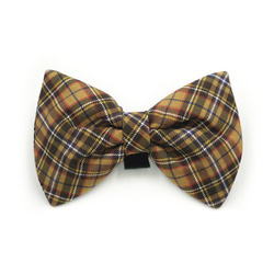 Dog Bow Tie Cat Pet Beige Tartan Psiakrew