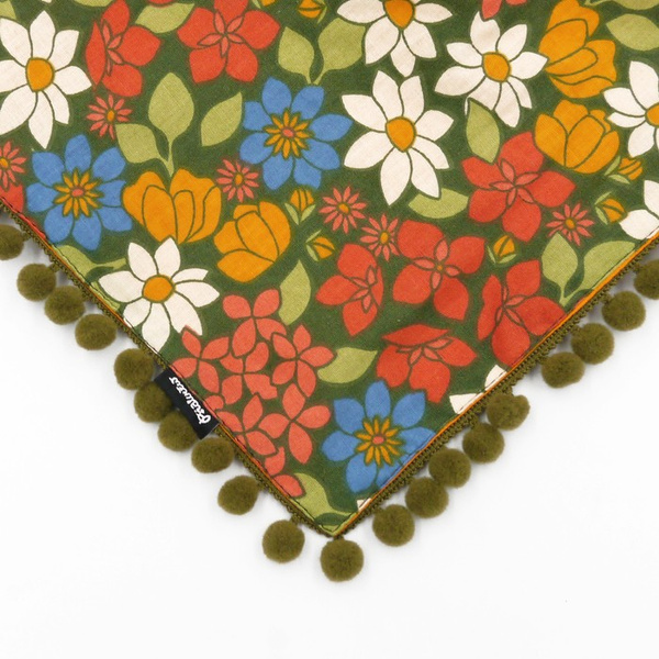 Orange Garden Psiakrew Bandana, gebundenes Taschentuch, Baumwollschal