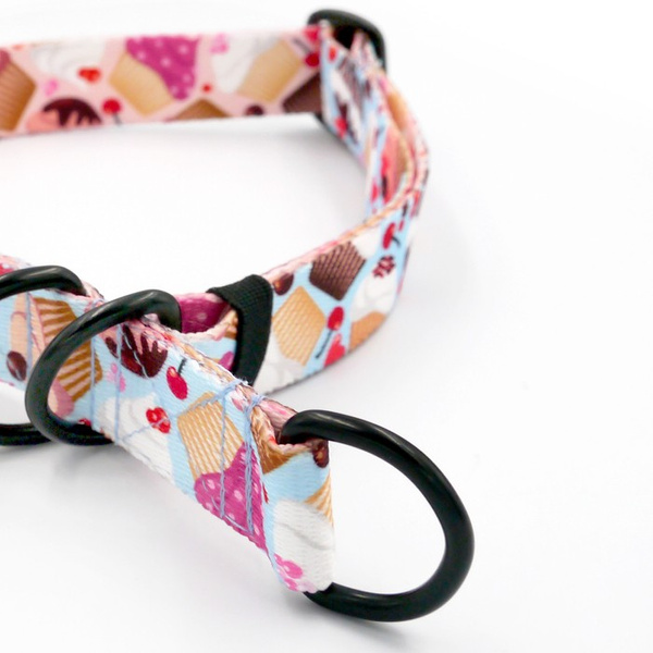 Half-choke collar Hot Sweetness Psiakrew, 2.5 cm wide, medium and big dogs, black extras