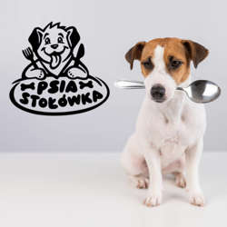 DOG CANTEEN Dekorativer Information Aufkleber Psiakrew