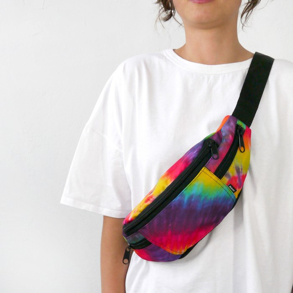 Fanny Pack Hip Bag Tie-Dye, Bum Bag Psiakrew, hippie style