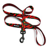 City Walking Leine für Dog Red Hot Chili, Breite 2,5 cm, großer, starker schwarzer Karabiner