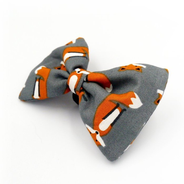 Dog Bow Tie, gift for dog, Pet Bow Tie, Bowtie, Collar Attachment, Fox