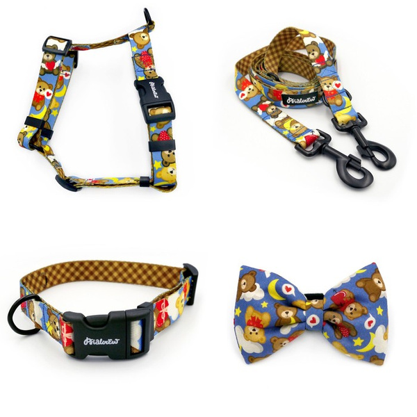 ACCESSORY KIT. Big dog. Teddy Bear Psiakrew Series; Collar, Harness, Leash, Bow Tie