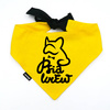 Żółta Personalizowana Bandana dla psa, Twoje Logo Grafika, wiązana chusteczka, apaszka Psiakrew