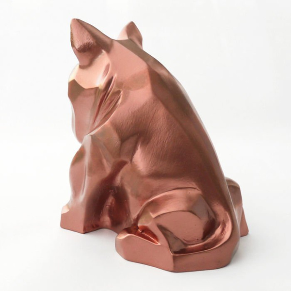 Sculpture Bull Terrier Copper Dog