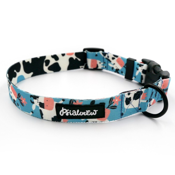 Dog Collar Psiakrew Spotted Cow 2.5 cm wide, black extras