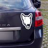 Bull Terrier Psiakrew dog car sticker for dark car bodies