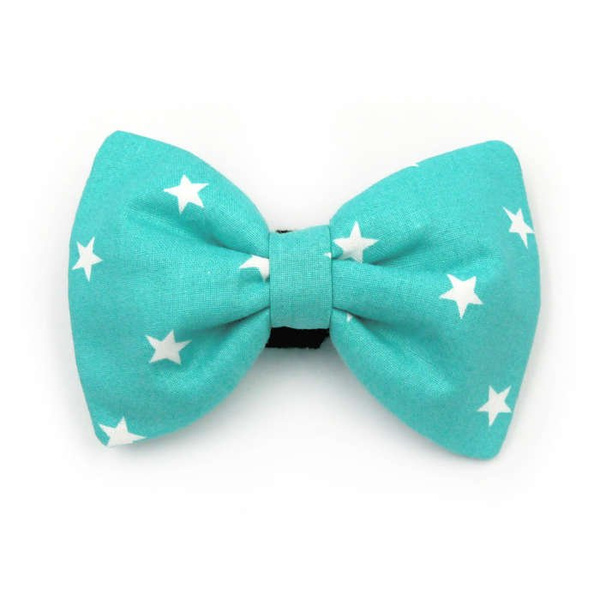 Blue and white stars Dog Bow Tie Gaja, Pet Bow Tie, Bowtie, Collar Attachment