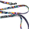 Walking leash for Dog Crazy Leopard Psiakrew, width 2 cm, black snap hook 6 cm