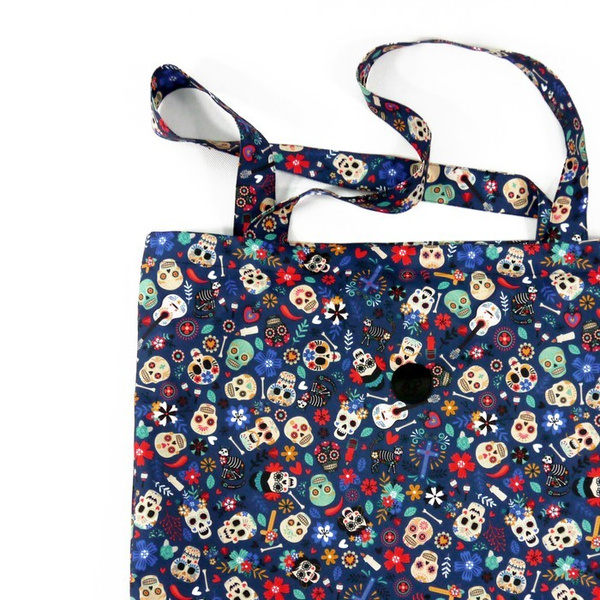 Large Shoulder Bag Dia de los Muertos Psiakrew