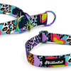 Halb-Klemmhalsband - Crazy Leopard - Psiakrew, 2,5 cm breit, Holo-Beschläge