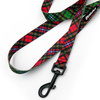 Smycz miejska dla małego Psa Tartan, szerokość 2 cm, czarny karabińczyk 7cm