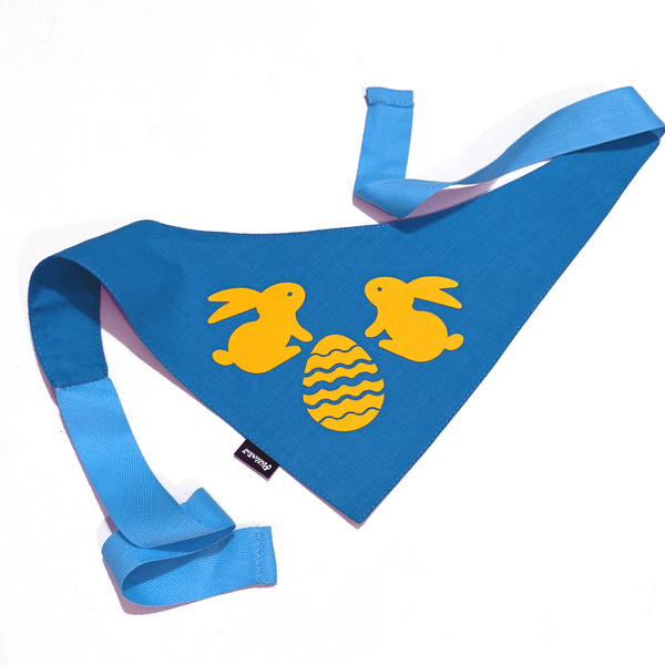 Personalisiertes blau Bandana für Hunde Easter Egg Psiakrew