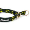 Half-choke collar BatDog, 2 cm wide, for small dogs, golden extras