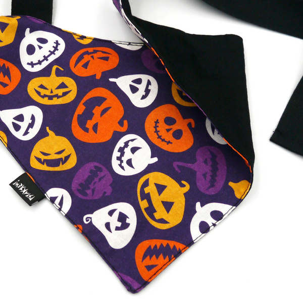 Premium Dog Bandana Terrible Pumpkin, Halloween handkerchief style to tie around your pet’s neck