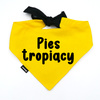 Bandana dla Psa - PIES RATOWNIK - Psiakrew, personalizowana wiązana chusteczka, żółta apaszka