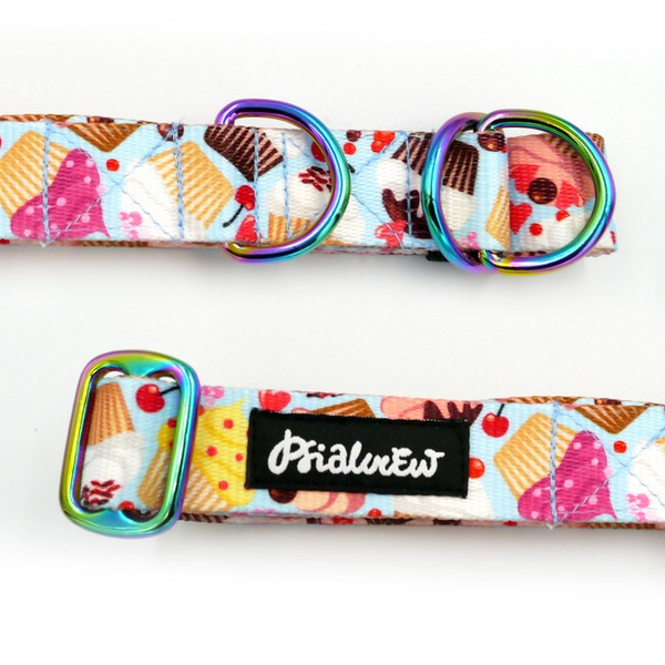 Half-choke collar Hot Sweetness, 2.5 cm wide, medium and big dogs, HOLO extras