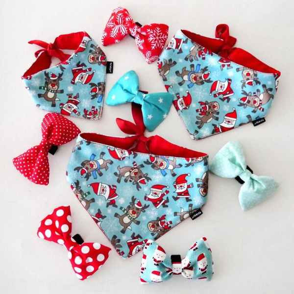Premium Dog Bandana Santa b-boy handkerchief style to tie around your pet’s neck