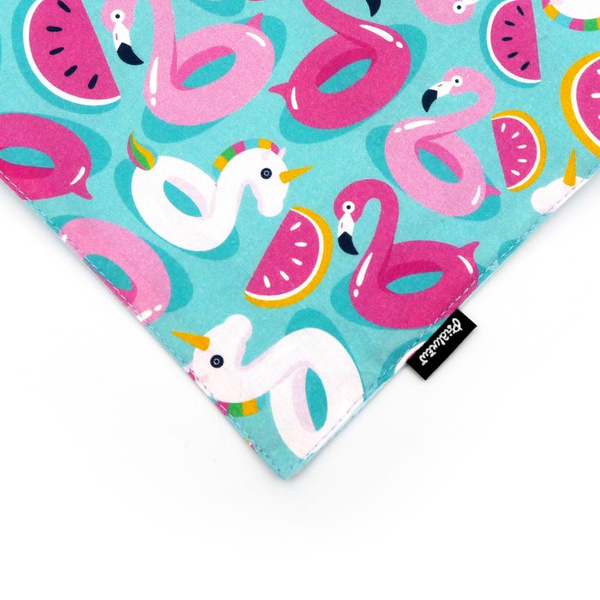 Dog Bandana Azure Pool handkerchief style to tie around your pet’s neck