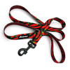 Dog Leash Red Hot Chili width 2.5 cm, 1"  wide, big black snap hook 8 cm
