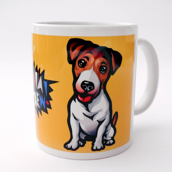 Mug with Jack Russell Terrier Carttoon