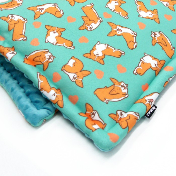 Hundedecke Welsh Corgi Psiakrew - matt, Minky Fleece Plaid