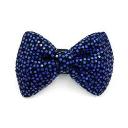 Red disco party bow tie for a dog; carnival New Year's Eve decorative bow Psiakrew