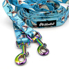 Long Dog Leash Shark Psiakrew width 2 cm (0.78") wide, holo snap hook 6 cm