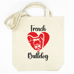 Personalized Cotton Tote Bag Psiakrew French Bulldog Dog + Custom Text