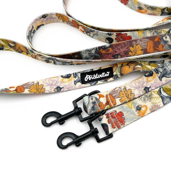 Hundeleine Forest Treasures Psiakrew, Breite 2,5 cm, Karabiner 6 cm schwarz