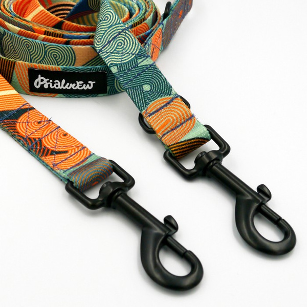 Long Dog Leash Geo Snake width 2 cm (0.78") wide, , black snap hook