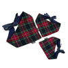 Bandanka dla psa w szkocką kratę Tartan Psiakrew granatowa