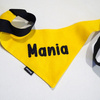 Bandana with the name of the Dog Psiakrew, personalized tied handkerchief, yellow bandana scarf