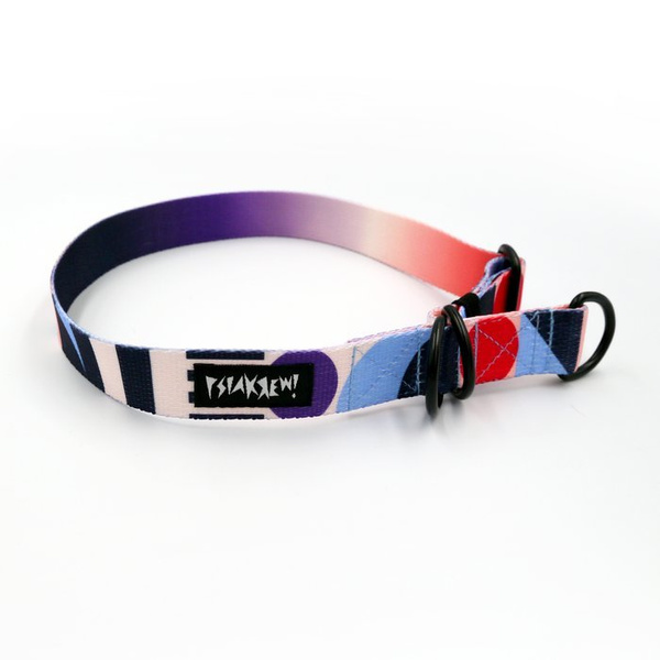Half-choke collar Boogie Woogie, 2.5 cm wide, medium and big dogs, black extras