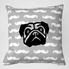 Pug Decorative pillow Moustache