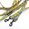 Hundeleine Ducky Duck Psiakrew Breite 2 cm breit, schwarzer Karabinerhaken 6 cm