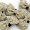 Beige and white polka dot Dog Bow Tie Sernik, Pet Bow Tie, Bowtie, Collar Attachment