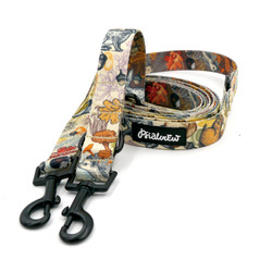 Smycz Dla Psa Przepinana Forest Treasures Psiakrew, szerokość 2,5 cm, karabińczyk 6cm czarny