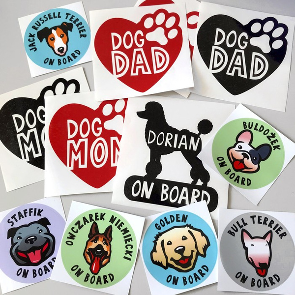 Dog Mom Psiakrew Bumper Rear Window Vehicle Car Sticker Red