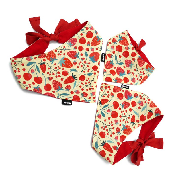 Dog Bandana Fruit Jelly Psiakrew handkerchief style to tie around your pet’s neck