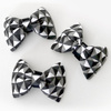 Black, grey, white Dog Bow Tie Momo, Pet Bow Tie, Bowtie, Collar Attachment