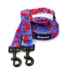 Dog Leash Sea Look width 2.5 cm, 1"  wide, snap hook black 6cm