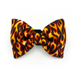 Dog Bow Tie Dog on Fire Psiakrew Pet Bow Tie, Bowtie, Collar Attachment