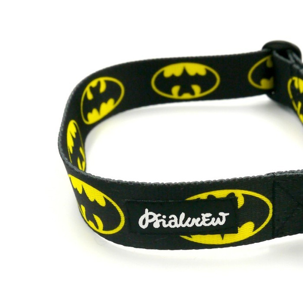 Half-choke collar Batdog, 3 cm wide, medium and big dogs, black extras