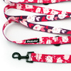 Dog Leash Piggy in Love Psiakrew width 2.5 cm, 1"  wide, snap hook black 6cm