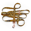 Dog Leash Tarzan width 2.5 cm, 1" wide, pink gold, big snap hook 8 cm