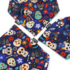 Dog Bandana Día de los Muertos handkerchief style to tie around your pet’s neck