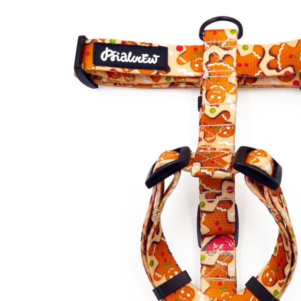 Harness for Dog, Cinnamon Gingerbread Psiakrew Guard Harness Small Harness for small dogs, puppies, black extras